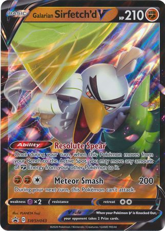 Galarian Sirfetch'd V (SWSH043) (Jumbo Card) [Sword & Shield: Black Star Promos] | I Want That Stuff Brandon