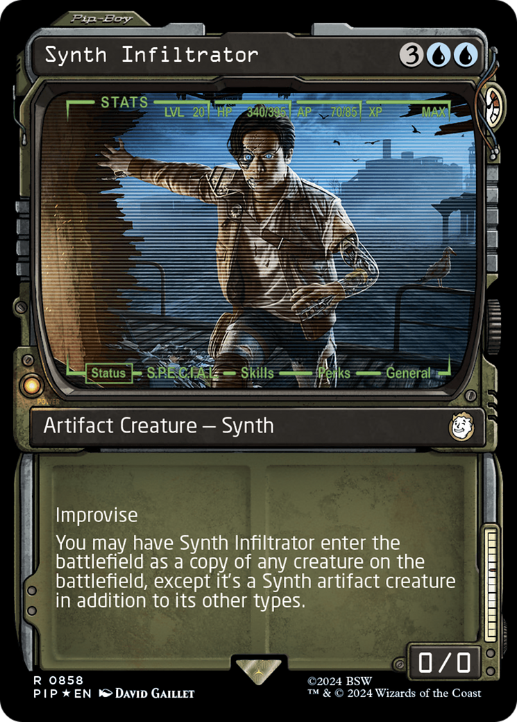 Synth Infiltrator (Showcase) (Surge Foil) [Fallout] | I Want That Stuff Brandon