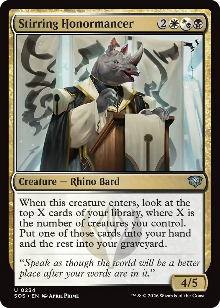Stirring Honormancer [Secrets of Strixhaven] | I Want That Stuff Brandon