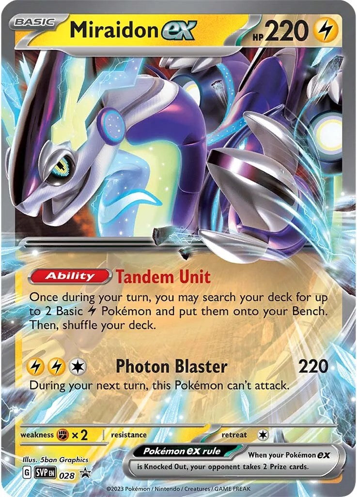 Miraidon ex (028) [Scarlet & Violet: Black Star Promos] | I Want That Stuff Brandon