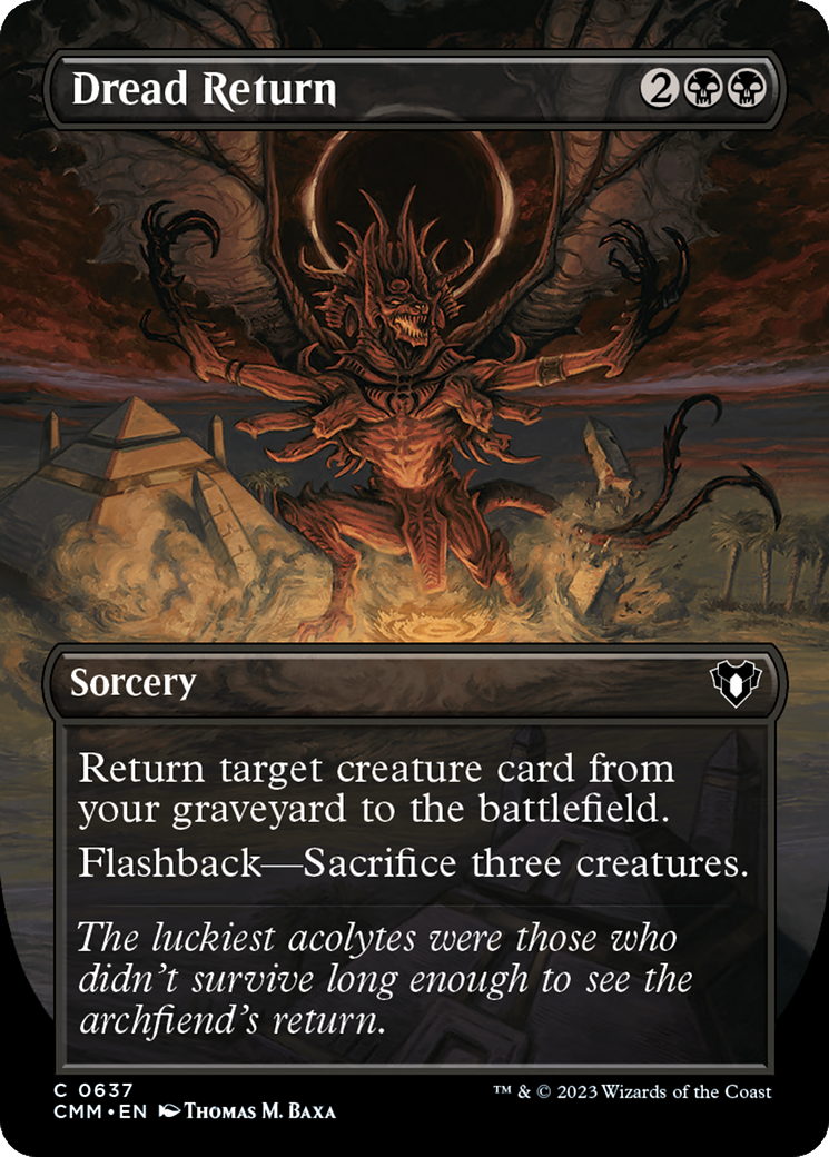 Dread Return (Borderless Alternate Art) [Commander Masters] | I Want That Stuff Brandon