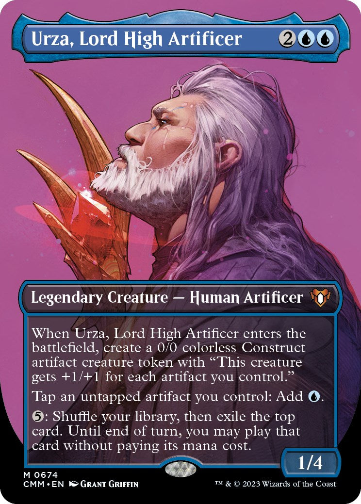 Urza, Lord High Artificer (Borderless Profile) [Commander Masters] | I Want That Stuff Brandon