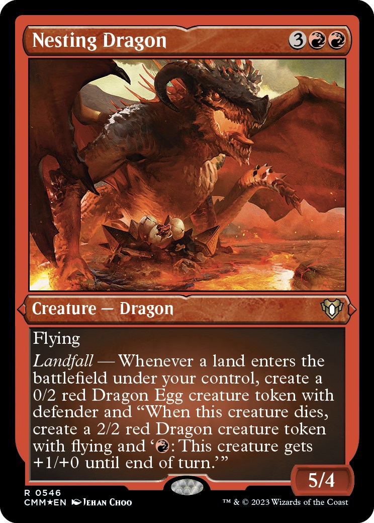 Nesting Dragon (Foil Etched) [Commander Masters] | I Want That Stuff Brandon