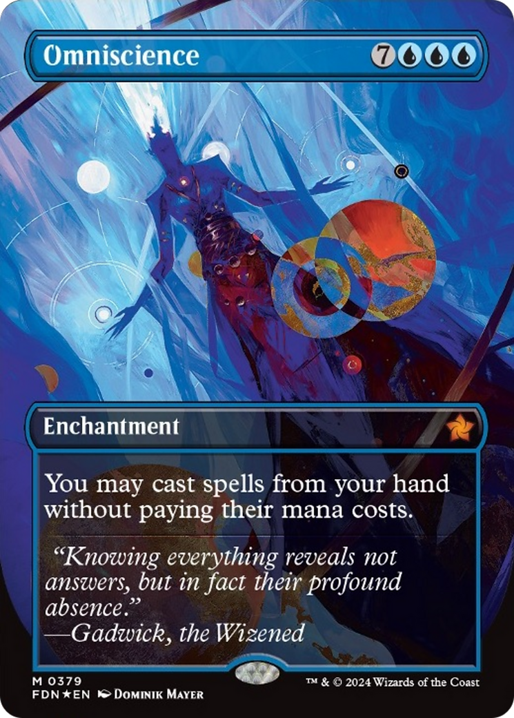 Omniscience (Borderless Mana Foil) [Foundations] | I Want That Stuff Brandon