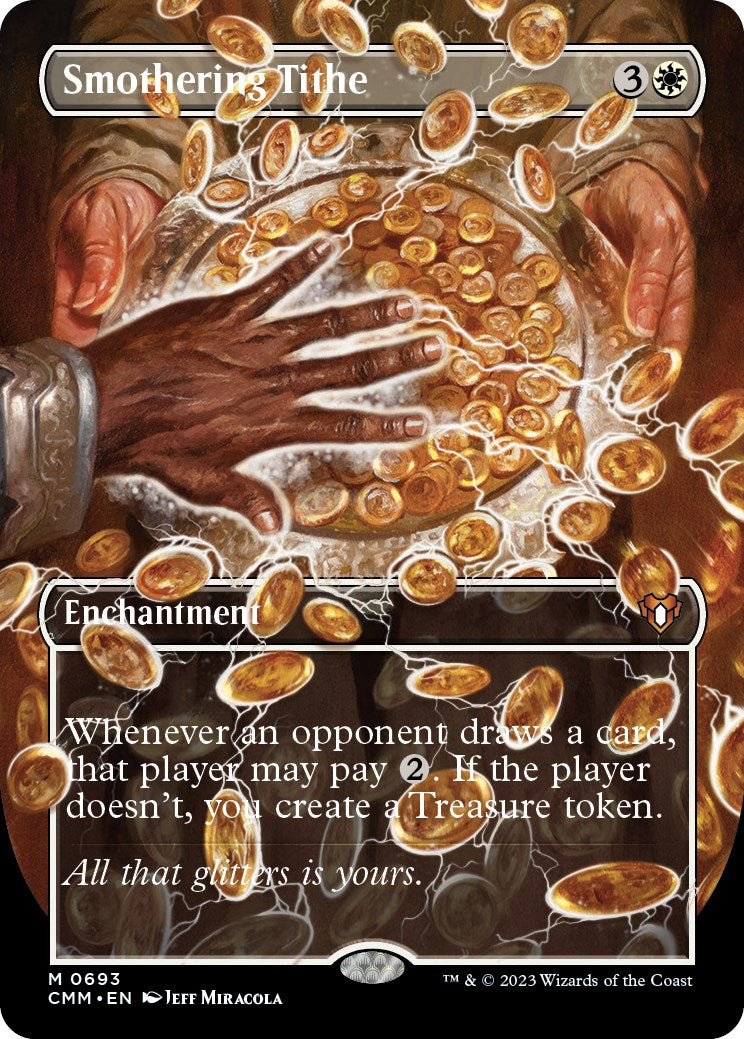 Smothering Tithe (Borderless Alternate Art) [Commander Masters] | I Want That Stuff Brandon