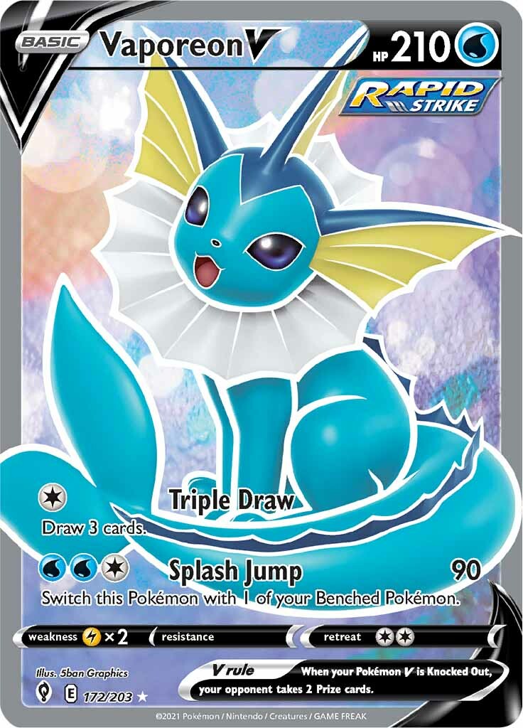 Vaporeon V (172/203) [Sword & Shield: Evolving Skies] | I Want That Stuff Brandon