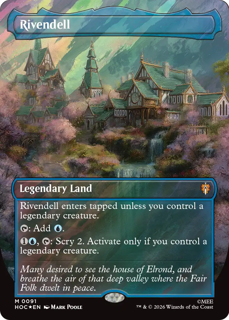 Rivendell (Borderless) (Surge Foil) [The Hobbit: Eternal-Legal] | I Want That Stuff Brandon