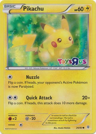 Pikachu (26/83) (Toys R Us Promo) [Miscellaneous Cards] | I Want That Stuff Brandon
