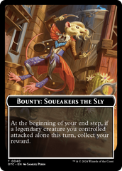 Bounty: Squeakers the Sly // Bounty Rules Double-Sided Token [Outlaws of Thunder Junction Commander Tokens] | I Want That Stuff Brandon