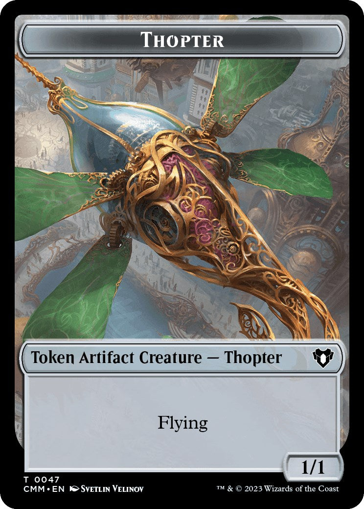 Thopter // Phyrexian Beast Double-Sided Token [Commander Masters Tokens] | I Want That Stuff Brandon