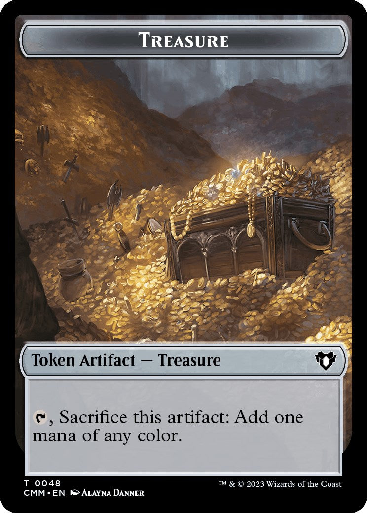 Treasure // Elemental (0037) Double-Sided Token [Commander Masters Tokens] | I Want That Stuff Brandon