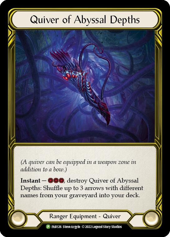 Quiver of Abyssal Depths (Golden) [FAB126] (Promo)  Cold Foil | I Want That Stuff Brandon