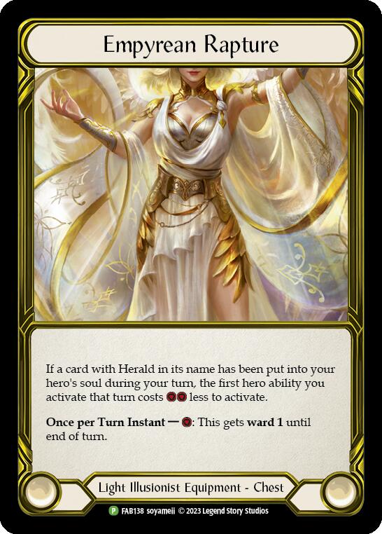 Empyrean Rapture (Golden) [FAB138] (Promo)  Cold Foil | I Want That Stuff Brandon