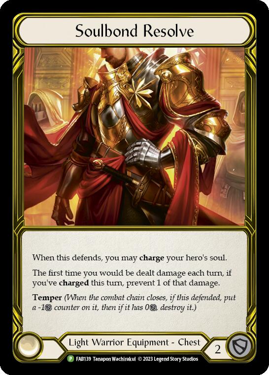 Soulbond Resolve (Golden) [FAB139] (Promo)  Cold Foil | I Want That Stuff Brandon