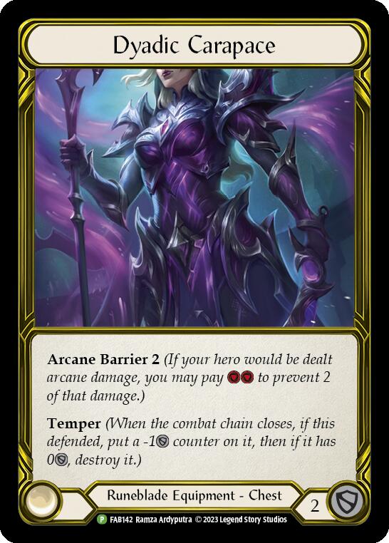 Dyadic Carapace (Golden) [FAB142] (Promo)  Cold Foil | I Want That Stuff Brandon