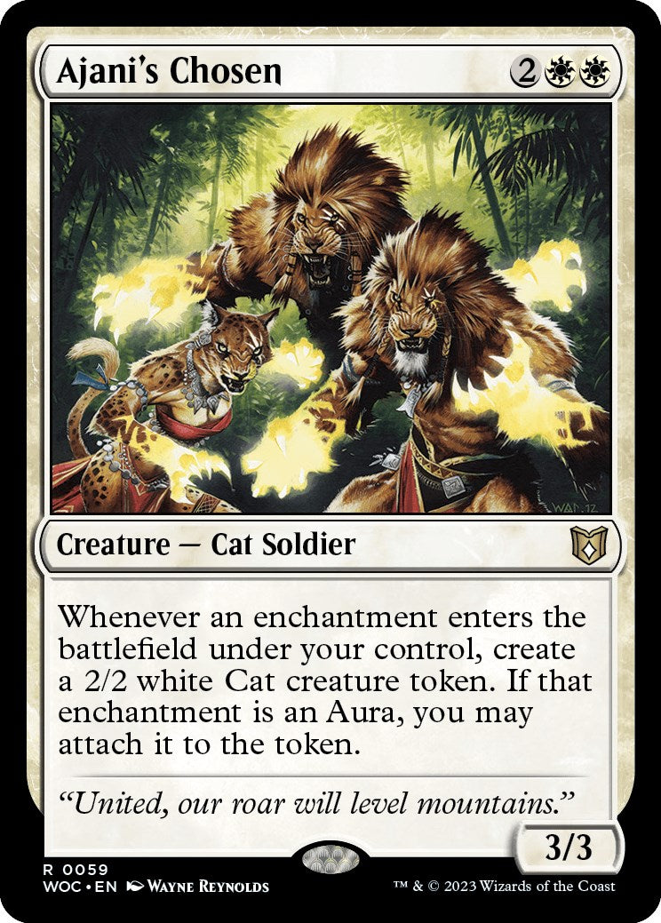 Ajani's Chosen [Wilds of Eldraine Commander] | I Want That Stuff Brandon