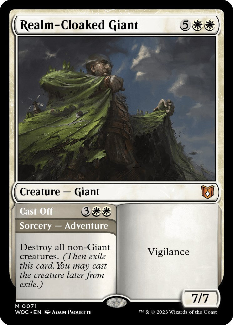 Realm-Cloaked Giant // Cast Off [Wilds of Eldraine Commander] | I Want That Stuff Brandon