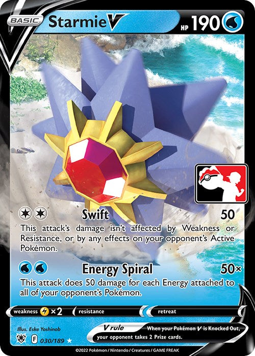 Starmie V (030/189) [Prize Pack Series Three] | I Want That Stuff Brandon