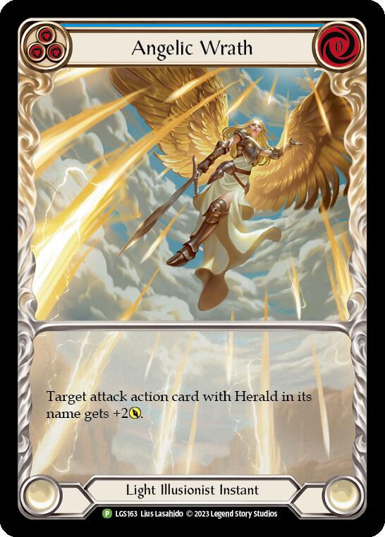 Angelic Wrath (Blue) [LGS163] (Promo)  Rainbow Foil | I Want That Stuff Brandon