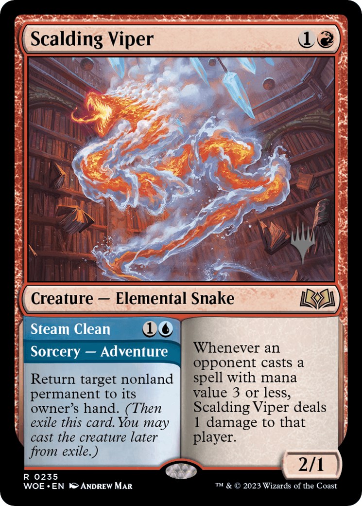 Scalding Viper // Steam Clean (Promo Pack) [Wilds of Eldraine Promos] | I Want That Stuff Brandon