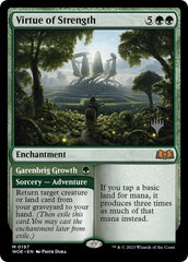 Virtue of Strength // Garenbrig Growth (Promo Pack) [Wilds of Eldraine Promos] | I Want That Stuff Brandon