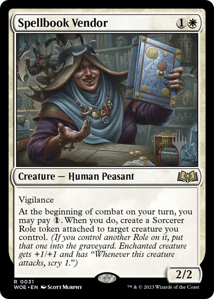Spellbook Vendor (Promo Pack) [Wilds of Eldraine Promos] | I Want That Stuff Brandon