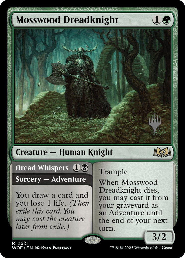 Mosswood Dreadknight // Dread Whispers (Promo Pack) [Wilds of Eldraine Promos] | I Want That Stuff Brandon
