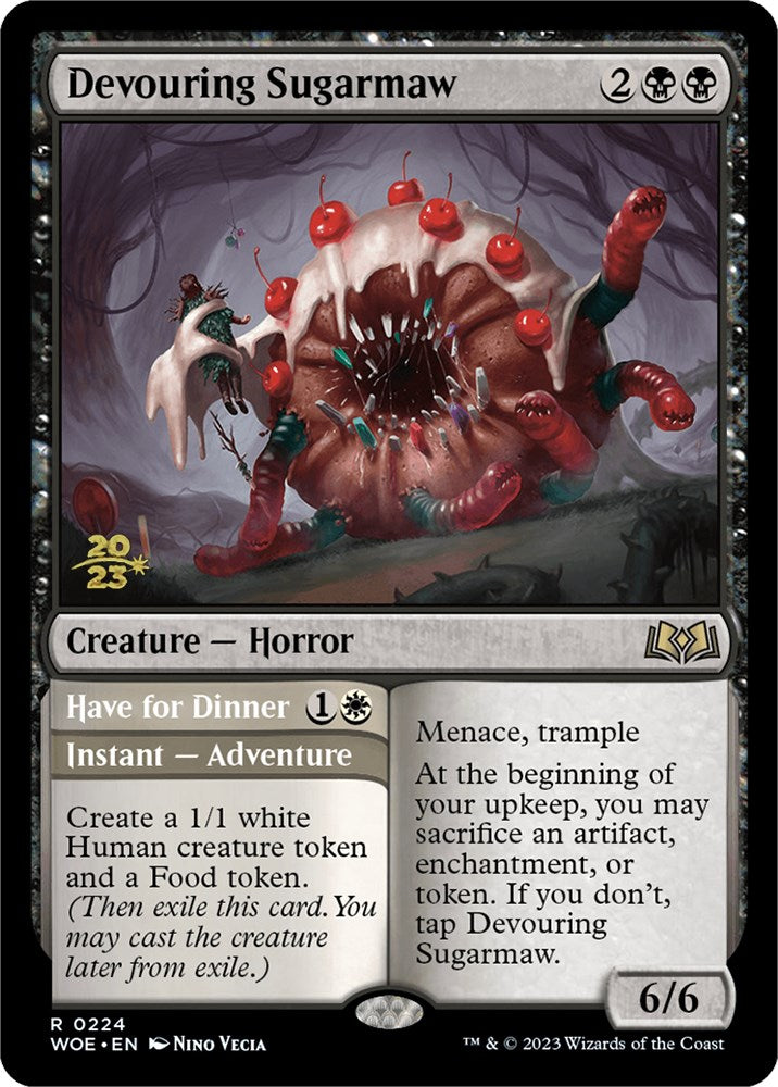 Devouring Sugarmaw // Have for Dinner(Promo Pack) [Wilds of Eldraine Promos] | I Want That Stuff Brandon