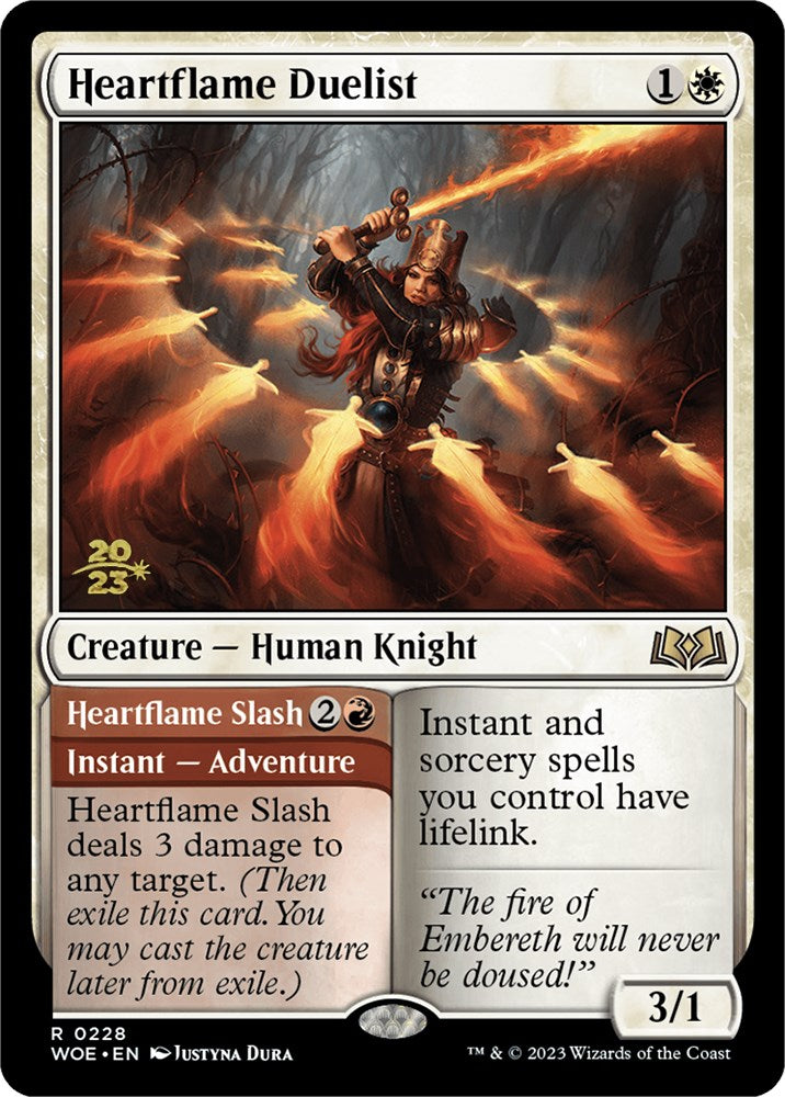 Heartflame Duelist // Heatflame Duelist (Promo Pack) [Wilds of Eldraine Promos] | I Want That Stuff Brandon