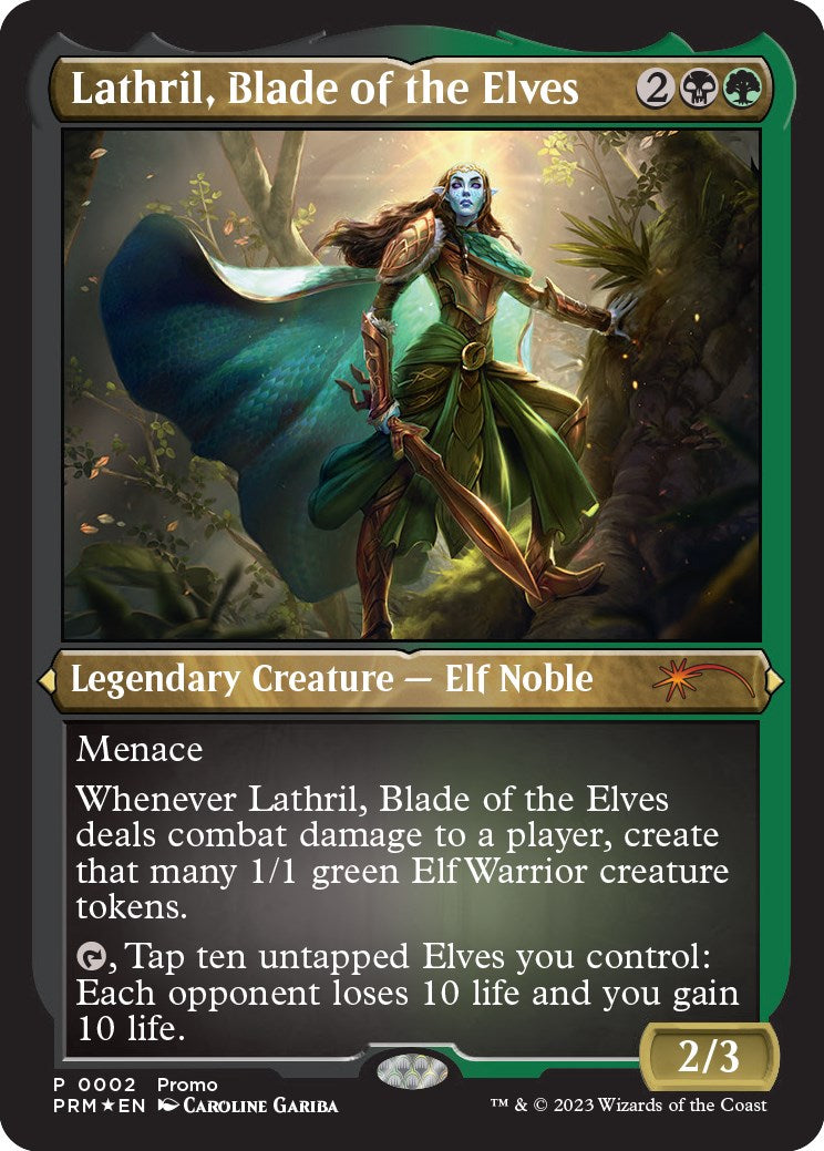 Lathril, Blade of the Elves (Foil Etched) [Media Promos] | I Want That Stuff Brandon