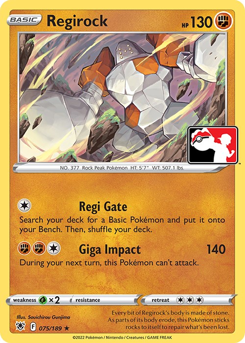 Regirock (075/189) [Prize Pack Series Three] | I Want That Stuff Brandon