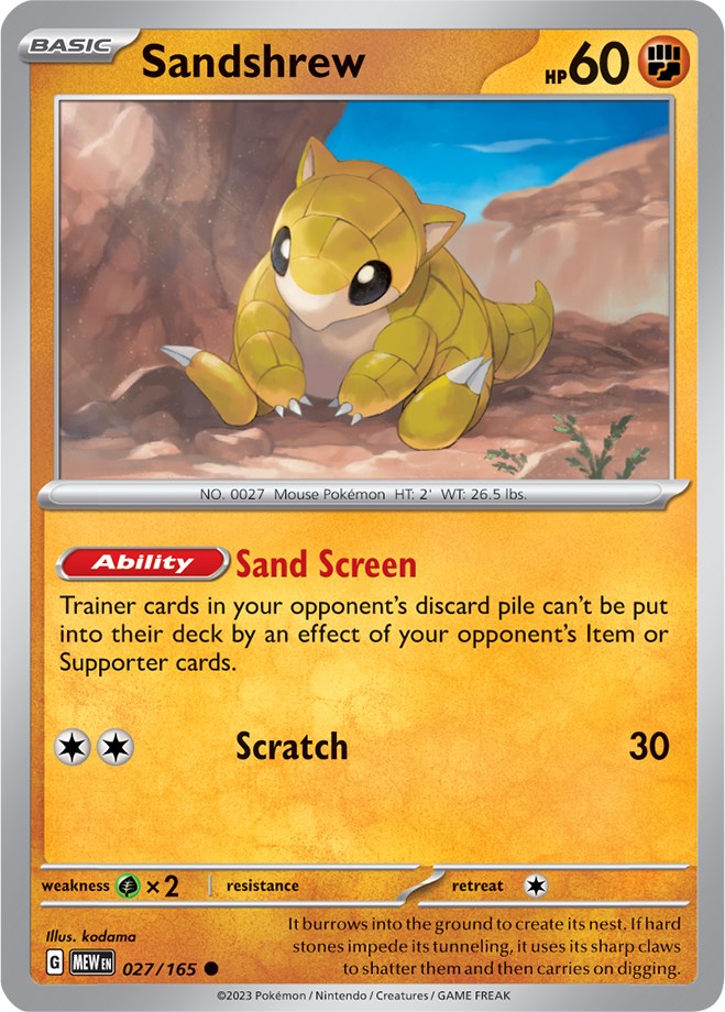 Sandshrew (027/165) [Scarlet & Violet 151] | I Want That Stuff Brandon