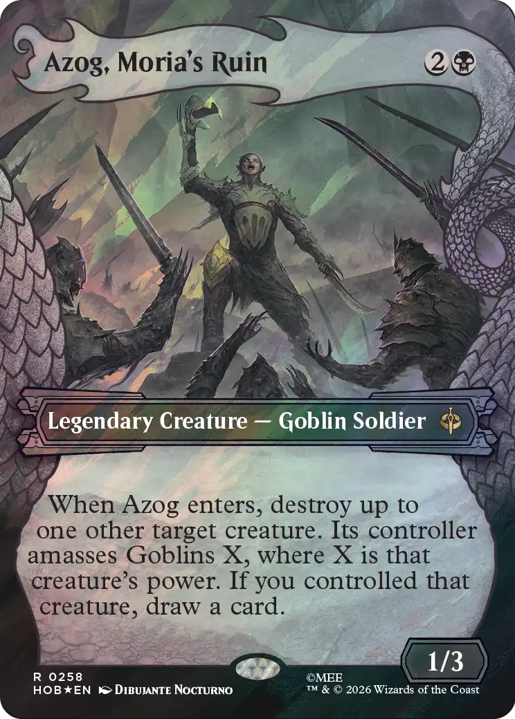 Azog, Moria's Ruin (Showcase) (Surge Foil) [The Hobbit] | I Want That Stuff Brandon