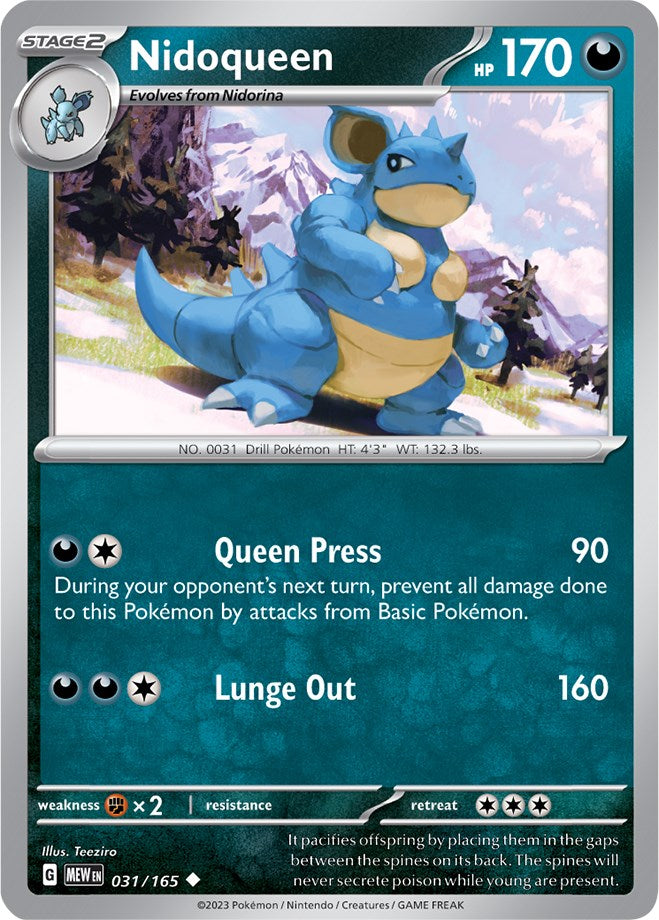 Nidoqueen (031/165) [Scarlet & Violet 151] | I Want That Stuff Brandon