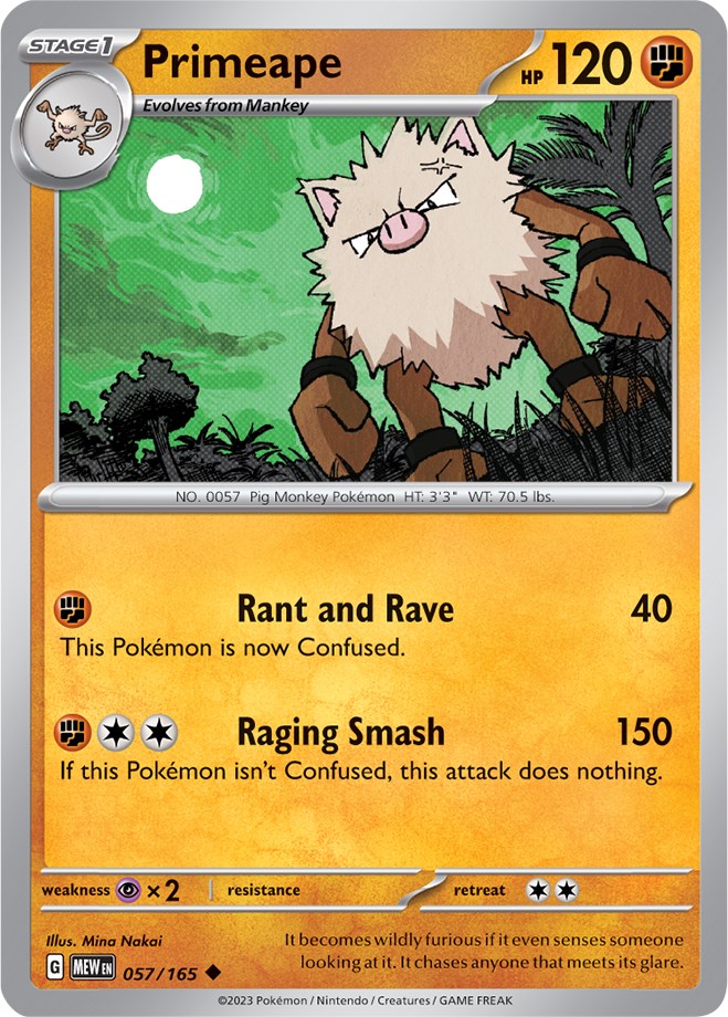 Primeape (057/165) [Scarlet & Violet: 151] | I Want That Stuff Brandon