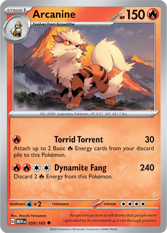 Arcanine (059/165) [Scarlet & Violet 151] | I Want That Stuff Brandon