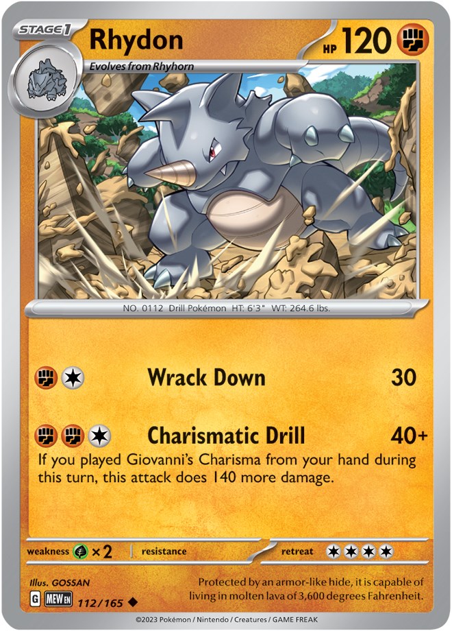 Rhydon (112/165) [Scarlet & Violet 151] | I Want That Stuff Brandon