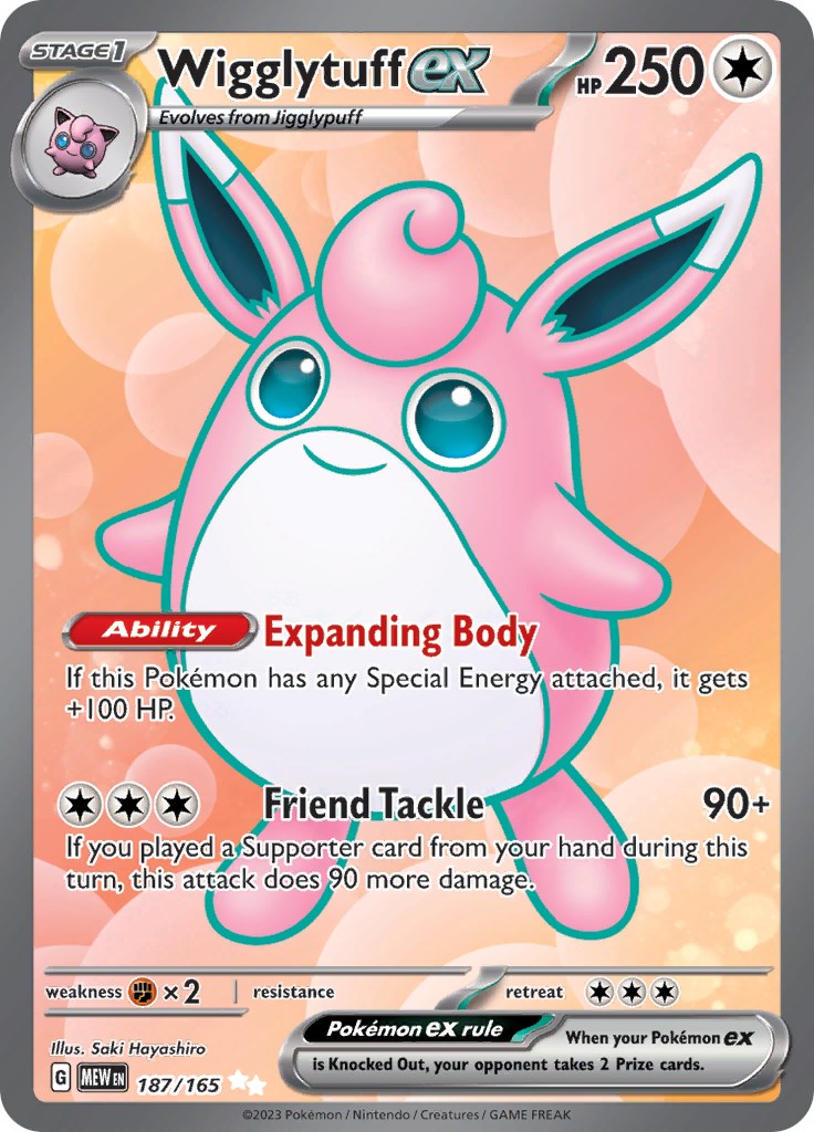 Wigglytuff ex (187/165) [Scarlet & Violet: 151] | I Want That Stuff Brandon