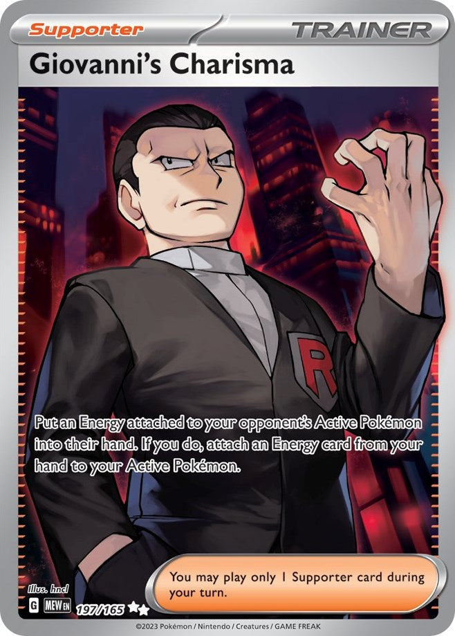 Giovanni's Charisma (197/165) [Scarlet & Violet 151] | I Want That Stuff Brandon