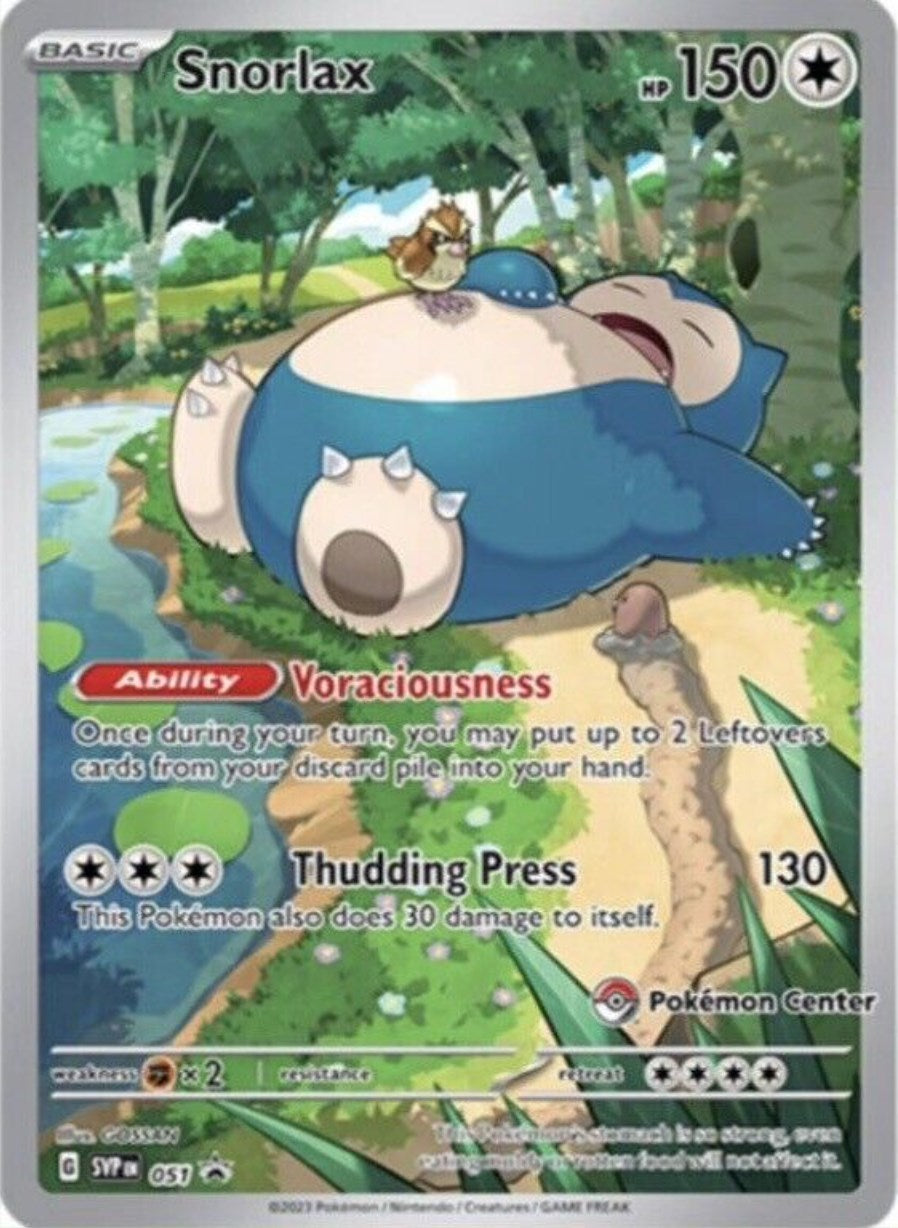 Snorlax (051) (Pokemon Center Exclusive) [Scarlet & Violet: Black Star Promos] | I Want That Stuff Brandon