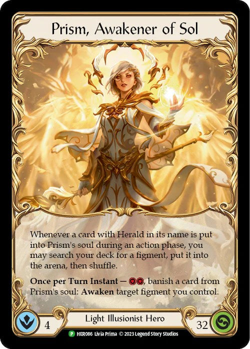 Prism, Awakener of Sol [HER086] (Promo)  Cold Foil | I Want That Stuff Brandon