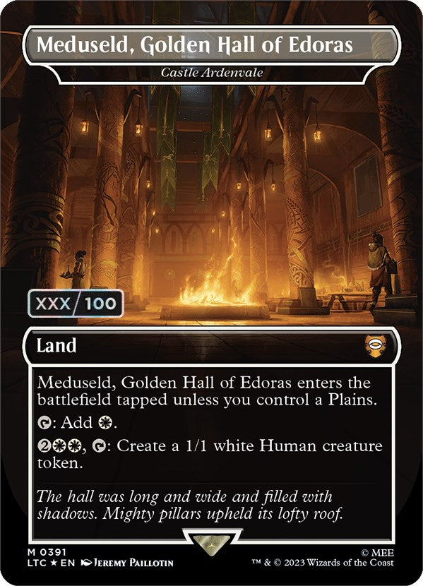 Meduseld, Golden Hall of Edoras - Castle Ardenvale (Borderless) (Serialized) [The Lord of the Rings: Tales of Middle-Earth Commander] | I Want That Stuff Brandon