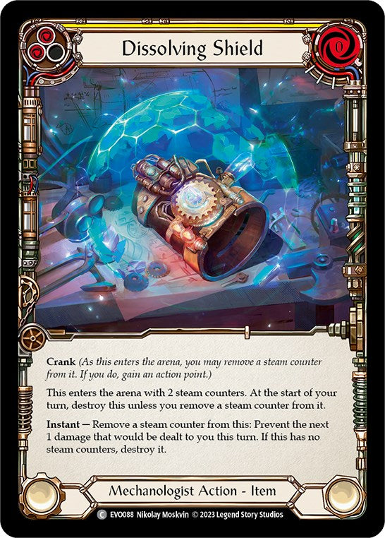 Dissolving Shield (Yellow) [EVO088] (Bright Lights)  Rainbow Foil | I Want That Stuff Brandon