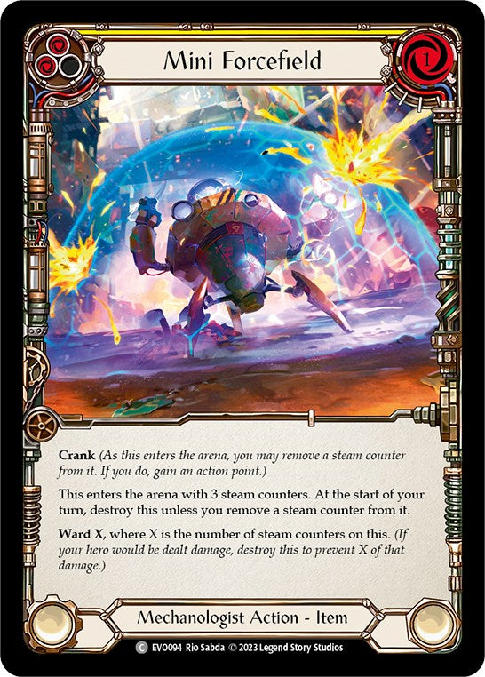 Mini Forcefield (Yellow) [EVO094] (Bright Lights)  Rainbow Foil | I Want That Stuff Brandon