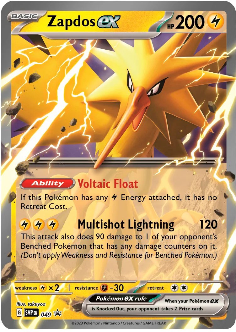 Zapdos ex (049) (Jumbo Card) [Scarlet & Violet: Black Star Promos] | I Want That Stuff Brandon