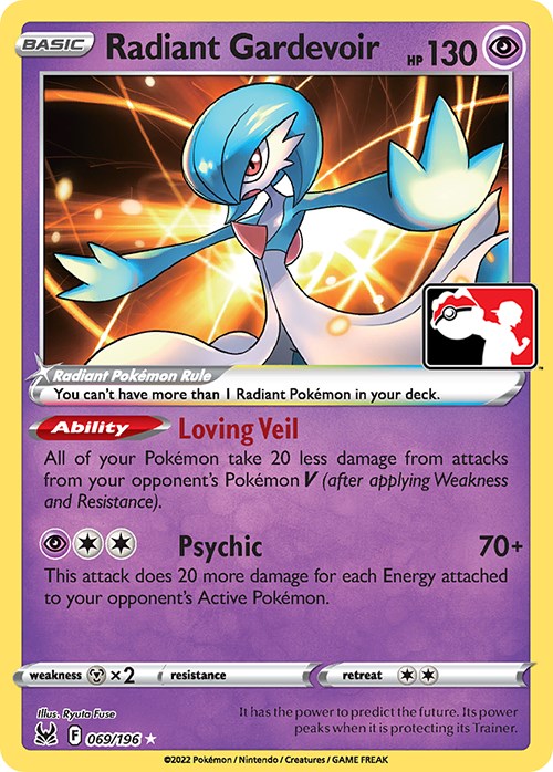 Radiant Gardevoir (069/196) [Prize Pack Series Three] | I Want That Stuff Brandon