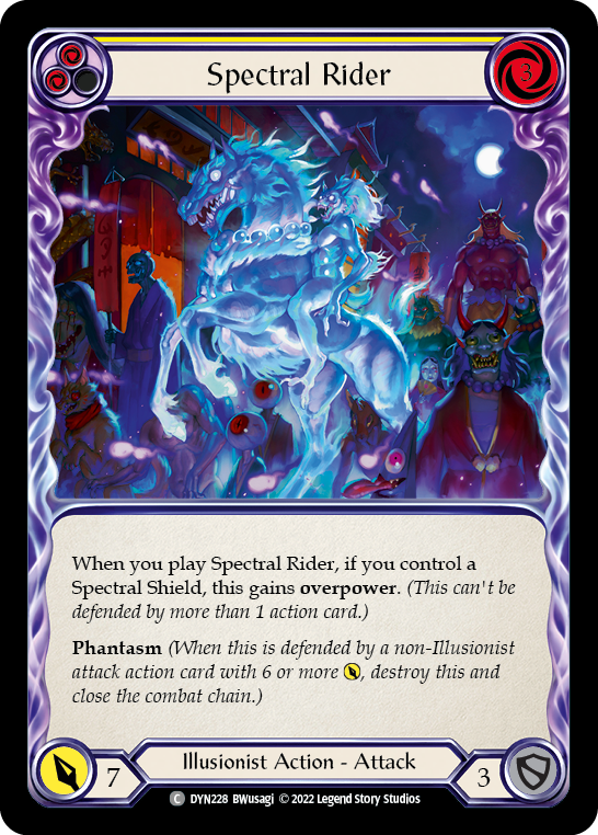 Spectral Rider (Yellow) [DYN228] (Dynasty)  Rainbow Foil | I Want That Stuff Brandon