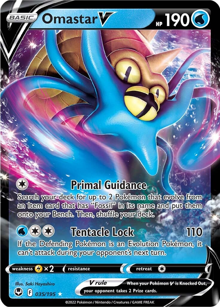 Omastar V (035/195) [Sword & Shield: Silver Tempest] | I Want That Stuff Brandon