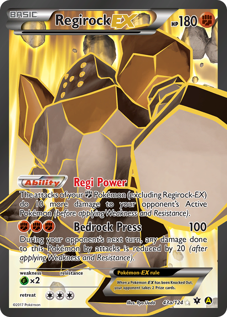 Regirock EX (43a/124) [Alternate Art Promos] | I Want That Stuff Brandon