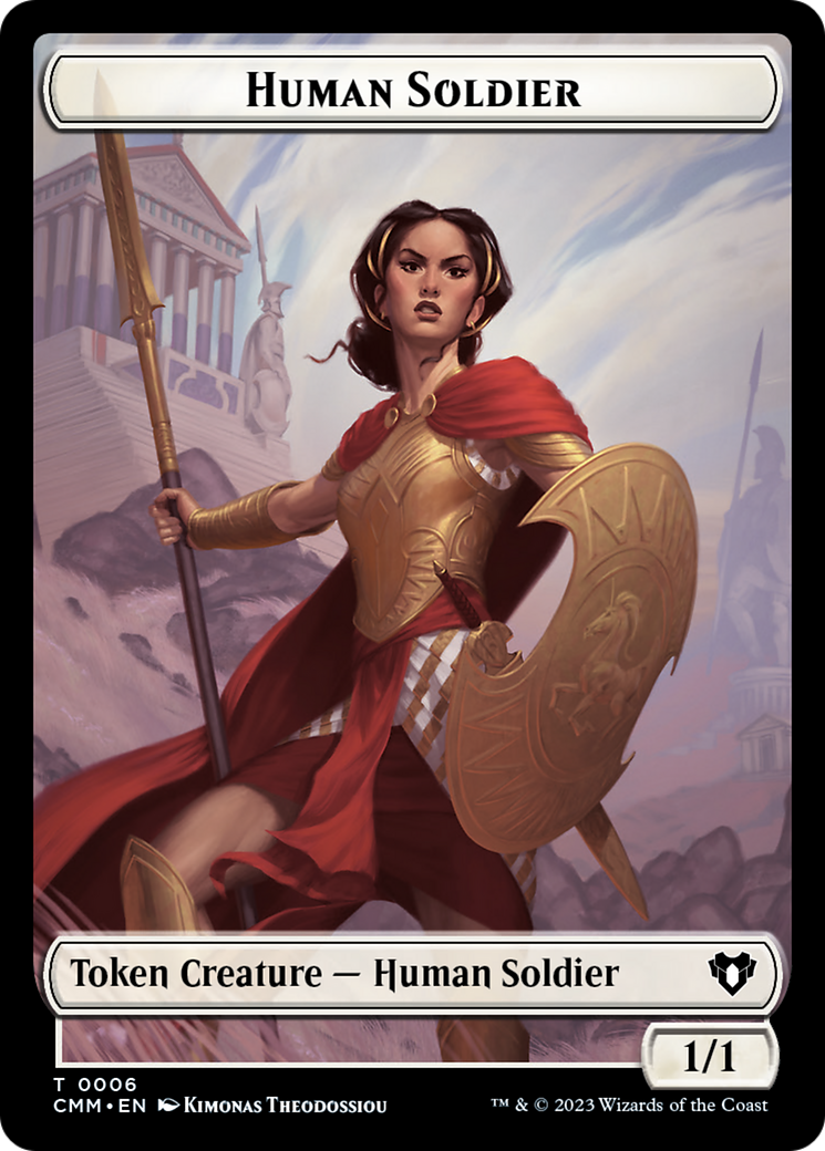 Human Soldier // Knight Double-Sided Token [Commander Masters Tokens] | I Want That Stuff Brandon